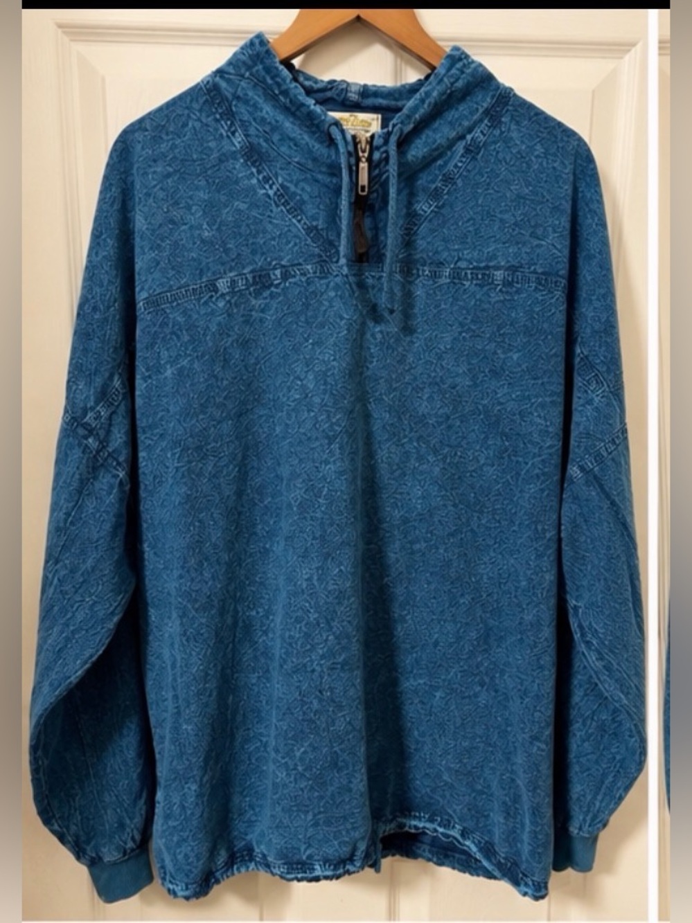 Men's Indigo Half-Zip Pullover Sweater